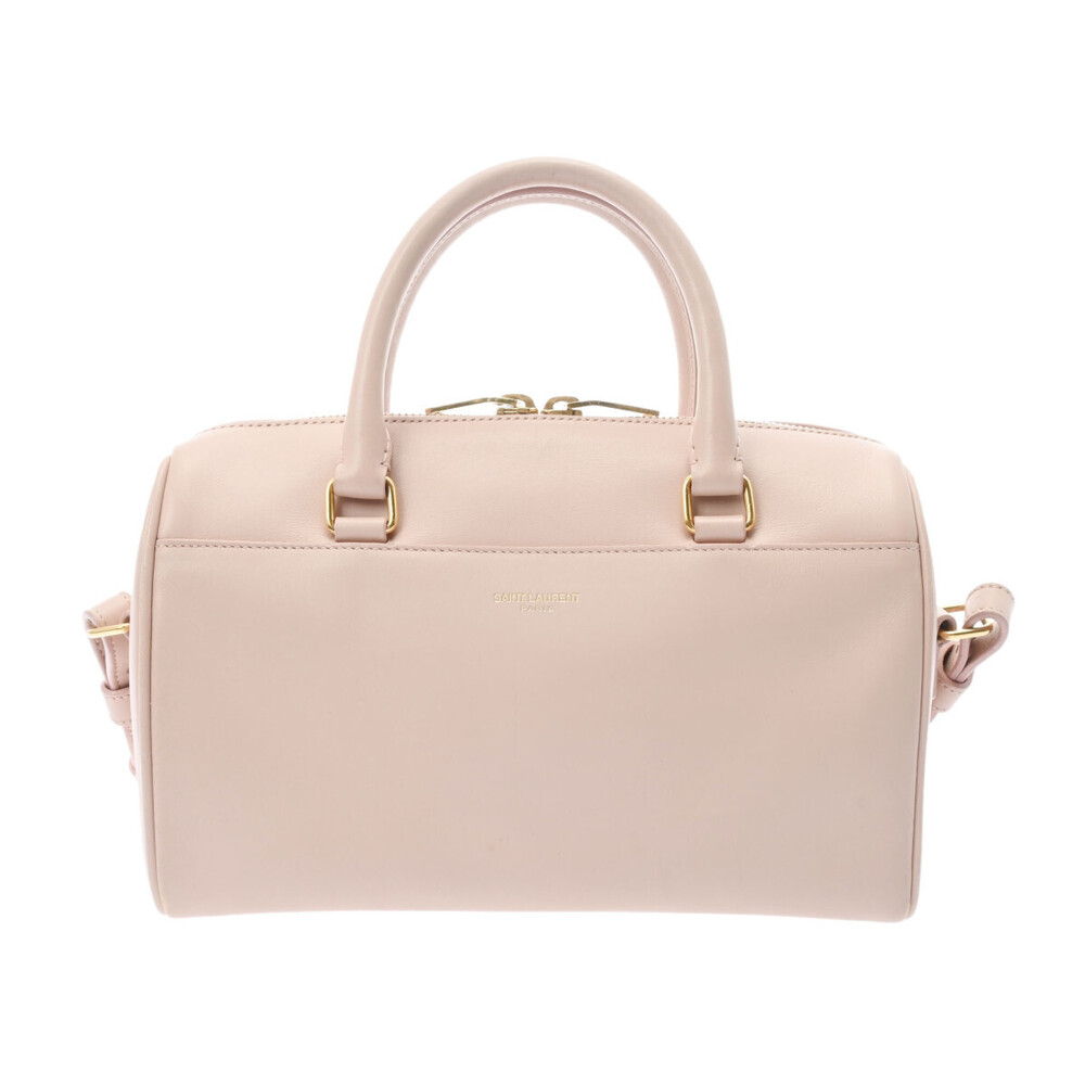SAINT LAURENT Baby Duffle Bag Pink Leather Handbag